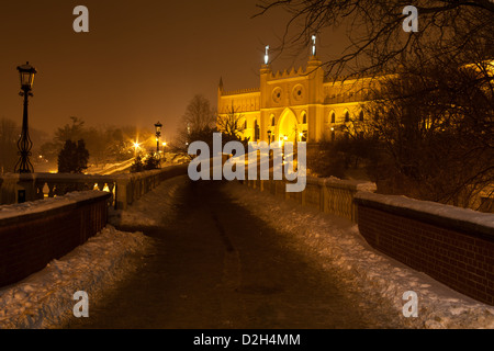 Lublino nella notte, Polonia Foto Stock