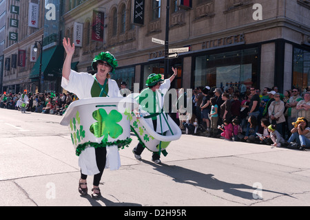 St-Patricks parata del giorno a Montreal, provincia del Québec in Canada. Foto Stock