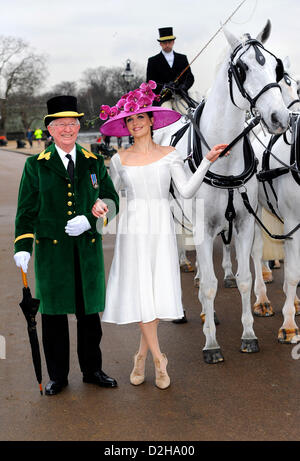 Londra, Regno Unito. Il 24 gennaio 2013. Victoria Pendleton presso il Royal Ascot 2013 campagna "Il colore e la gloria' lancio in Hyde Park, London - 24 gennaio 2013. Foto di Keith Mayhew/ Alamy Live News Foto Stock