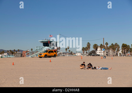 Presso la spiaggia di Venice Beach, Los Angeles, California, Stati Uniti d'America, STATI UNITI D'AMERICA Foto Stock