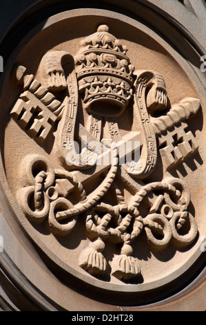 Dettaglio della facciata, San Patrizio cattedrale, a est di Melbourne, Victoria, Australia Foto Stock