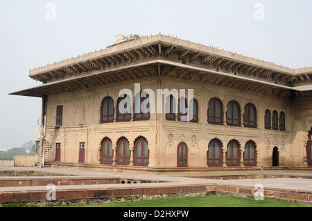 Vista parziale di Jal Mahal, Deeg palace complesso, Bharatpur Rajasthan, India Foto Stock