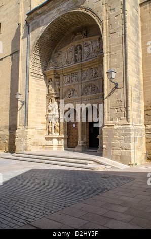 Santo Tomás en Haro chiesa, stile Plateresque. Il XVI secolo. Felipe de Vigarny, Haro, La Rioja, Spagna Foto Stock