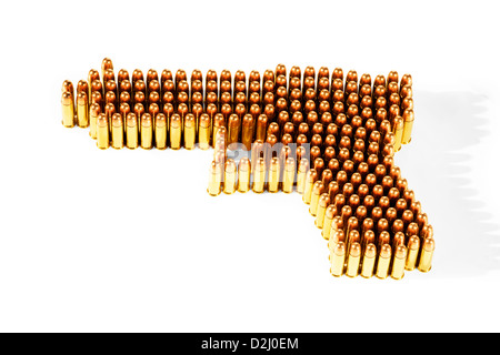 Arma realizzata da gusci di proiettili Foto Stock