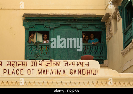 Porbandar Gujarat il Mahatma Gandhi India il luogo di nascita Foto Stock