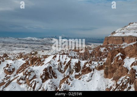 Paesaggi invernali in Cappadocia,Nevsehir,Turchia Foto Stock