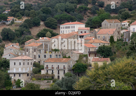 Corsica: Golfe de Valinco - villaggio Fozzano Foto Stock