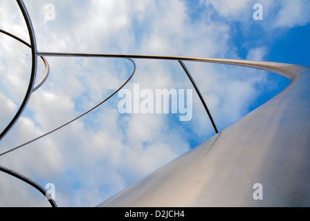 Quelli di scultura in Plaça de la Carbonera, Barcellona, Catalunya (Catalogna) (Cataluña), Spagna, Europa Foto Stock