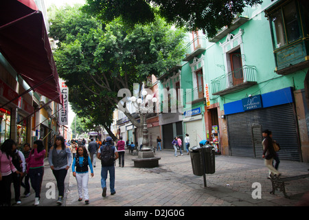 Calle 5 de Mayo Avenue in Puebla - Messico Foto Stock