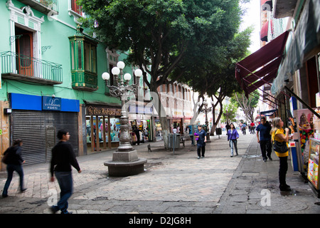 Calle 5 de Mayo Avenue in Puebla - Messico Foto Stock