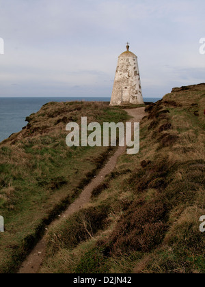 La vedetta pepperpot capanna, Portreath, Cornwall, Regno Unito Foto Stock