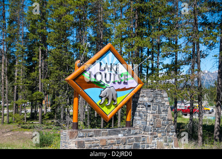 Area del Lago Louise e montagne, AB, Canada Foto Stock