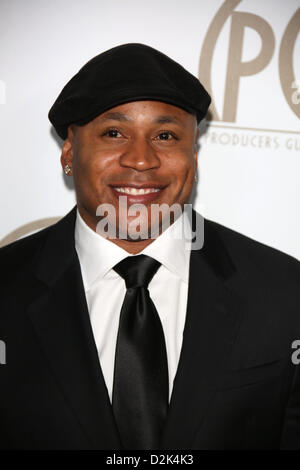 Noi rapper LL Cool J arriva al ventiquattresimo produttori annuale Guild Awards presso l'Hotel Beverly Hills di Beverly Hills, Stati Uniti d'America, 26 gennaio 2013. Foto: Hubert Boesl/dpa/Alamy Live News Foto Stock