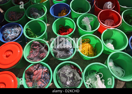 Carrefour, Haiti, non articoli alimentari distribuzione della Croce Rossa tedesca Foto Stock