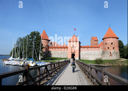 Trakai Island Castle nel Mar Baltico Stato della Lituania Foto Stock