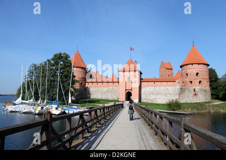 Trakai Island Castle nel Mar Baltico Stato della Lituania Foto Stock