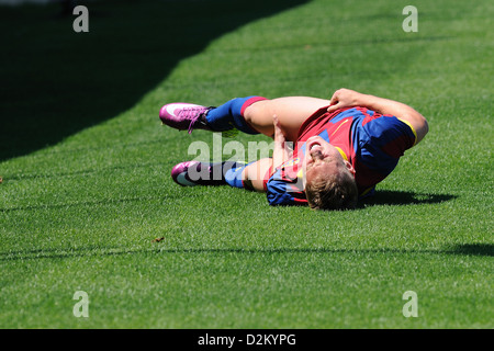 Barcellona, Spagna - 15 Maggio: Gerard Deulofeu gioca con F.C Barcellona squadra giovanile contro U.D Las Palmas il 15 maggio 2011. Foto Stock