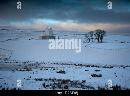 Corgraff Castle, Strathdon, Aberdeenshire. Grampian regione. La Scozia in inverni di neve. SCO 8920 Foto Stock