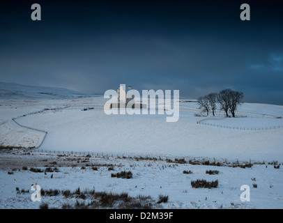 Corgraff Castle, Strathdon, Aberdeenshire. Grampian regione. La Scozia in inverni di neve. SCO 8921 Foto Stock