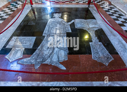 L'Italia, Siena, intarsi di marmi colorati del Duomo il piano Foto Stock