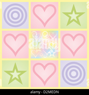 Piazza scheda di congratulazioni per il giorno di San Valentino Foto Stock