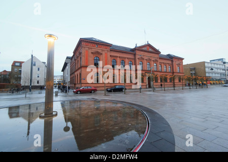 Gli edifici nel centro della città di Randers, Danimarca Foto Stock