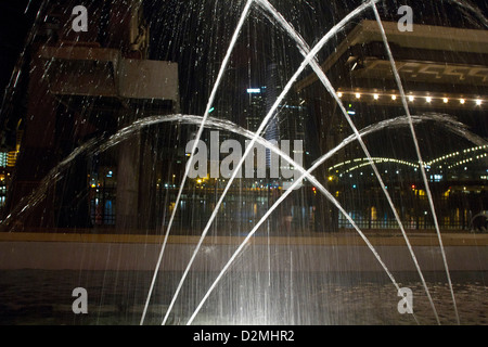 Stazione di Pittsburgh piazza caratteristica di acqua Foto Stock