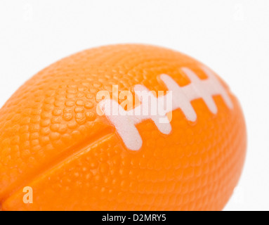 Close-up di un american football a forma di anello chiave Foto Stock