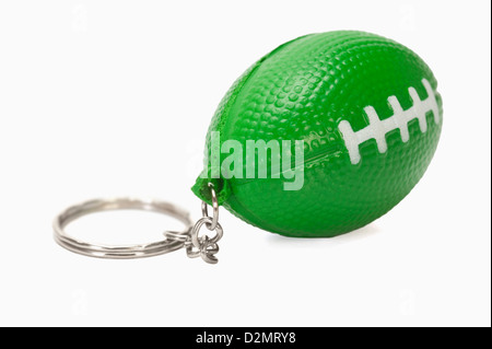 Close-up di un american football a forma di anello chiave Foto Stock