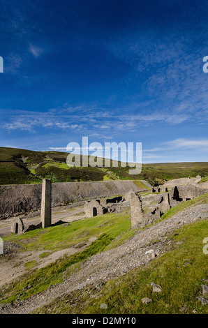 La 'Pista vecchia miniera di piombo' patrimonio industriale sito in Yorkshire Dales Foto Stock