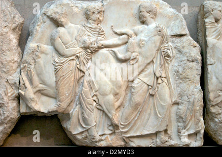 La gioventù con la giovenca, Sud, il fregio del Partenone al British Museum, London, England, Regno Unito, GB, Isole britanniche Foto Stock