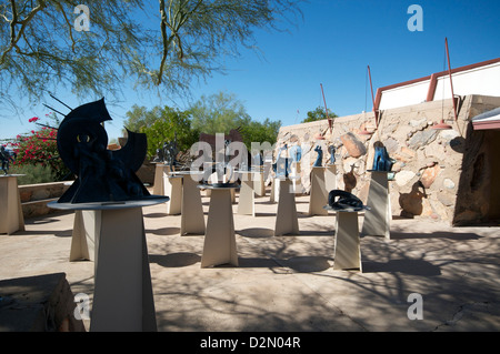 Taliesin West, casa personale di Frank Lloyd Wright, vicino a Phoenix, Arizona, Stati Uniti d'America, America del Nord Foto Stock