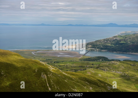 Fotografia aerea nel Parco Nazionale di Snowdonia Foto Stock