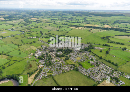 Fotografia aerea di Leyburn North Yorkshire Foto Stock