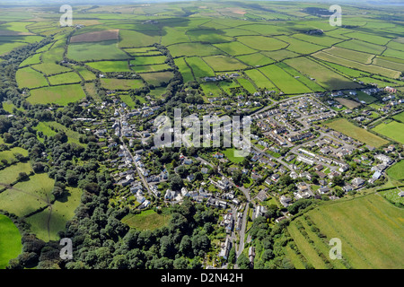 Fotografia aerea di Boscastle in Cornovaglia Foto Stock