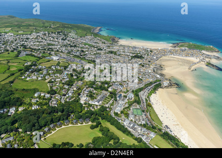 Fotografia aerea di Saint Ives Cornovaglia Foto Stock