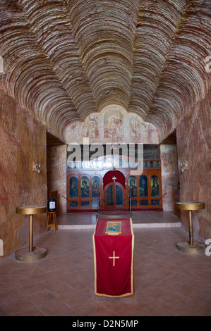 La chiesa sotterranea, Coober Pedy, South Australia, Australia Pacific Foto Stock