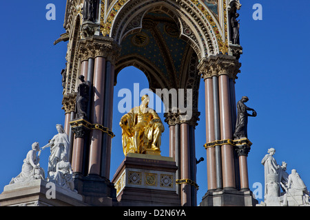 Albert Memorial, i giardini di Kensington, London, England, Regno Unito, Europa Foto Stock