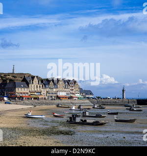 "Port de la Houle' "porto di Cancale' a bassa marea Bretagna Francia Foto Stock