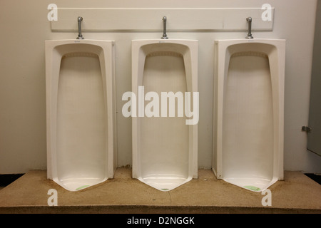 A piena lunghezza orinatoi in mens wc di alta scuola in Canada America del nord Foto Stock