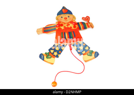 Bella tradizionali puppet isolato su bianco Foto Stock