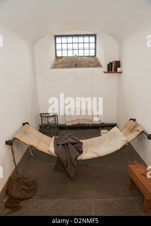 La Scozia, Storico Inverary Jail, nuovo carcere risalente alla fine del 19C, tipica cella Foto Stock