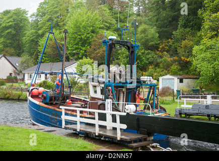 La Scozia, nella contea di Argyll and Bute, Crinan Canal aperto 1801 ha 15 si blocca Foto Stock