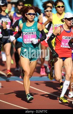 Yoko Shibui, 27 gennaio 2013 - Marathon : 2013 Internazionale di Osaka Ladies Marathon, avviare e obiettivo di Nagai Stadium di Osaka in Giappone. (Foto di Akihiro Sugimoto/AFLO SPORT) Foto Stock