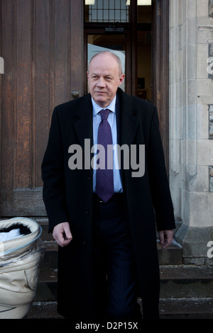 Damian Green MP, Ministro di Stato per le attività di polizia e di giustizia penale. Egli è di uscire di Maidstone Magistates corte Foto Stock