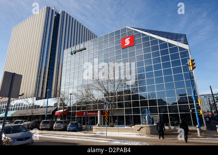 Scotiabank scotia centro torri di uffici e centro commerciale di Saskatoon Saskatchewan Canada Foto Stock