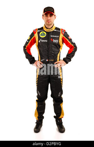 Dispensa - un handout foto mostra il francese pilota di Formula Uno Nicolas Prost del team Lotus F1 il 27 gennaio 2013. Foto: Peter Spinney/Team Lotus F1 ( - GRATUITO PER) Foto Stock