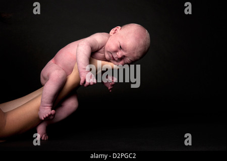 Freiburg, Germania, Ritratto di un neonato Foto Stock