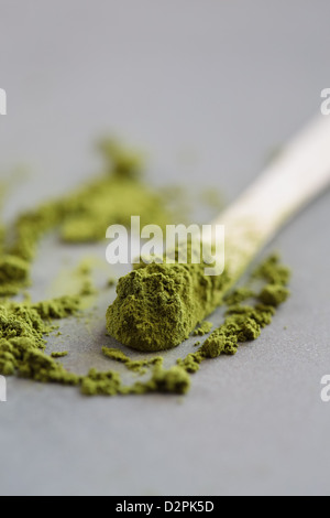 Polvere di tè verde Matcha, il tè Foto Stock