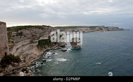 Corsica costa vicino alla città di Bonifacio, Francia Foto Stock